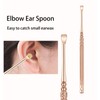 8個の耳かき耳垢除去キット、耳垢除去360°クリーナーツールセット、収納ボックス付き耳垢耳垢除去ツール (ゴールド)