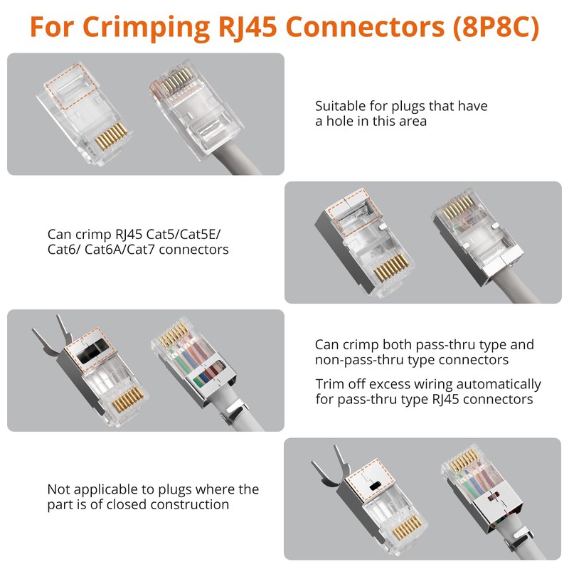 Proster RJ45 Crimp Tool Set All-in-one RJ45 Crimping Tool Kit
