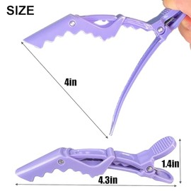 30 Pcs Alligator Hair Clip for Styling Sectioning - Salon Hair Clip for Thick Hair, Plastic Hair Styling Clip with Wide Teeth & Double-Hinged Design (