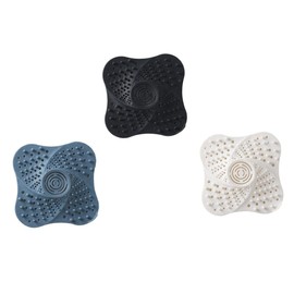 TEHAUX 3Pcs Drain Hair Stoppers Durable Bathroom Kitchen Covers TPR Tub Hair Catchers for Clogging Prevention Easy to Clean Odor for Shower Sink Use