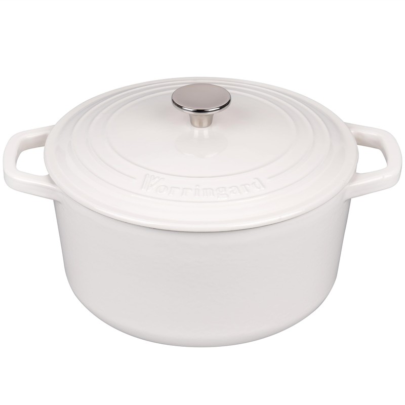 VORRINGARD Enameled Cast Iron Dutch Oven Pot with Lid, for