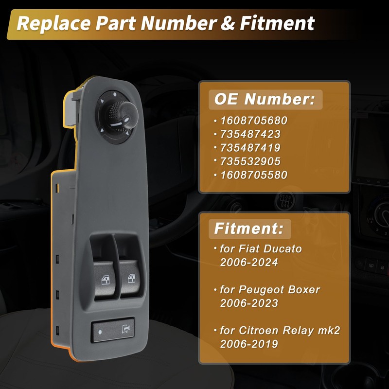 A ABSOPRO Front Right Driver Side Power Window Switch for