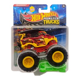 Hot Wheels Monster Trucks Dragonizer, 2025 Edition, Red and Yellow Die-Cast Vehicle