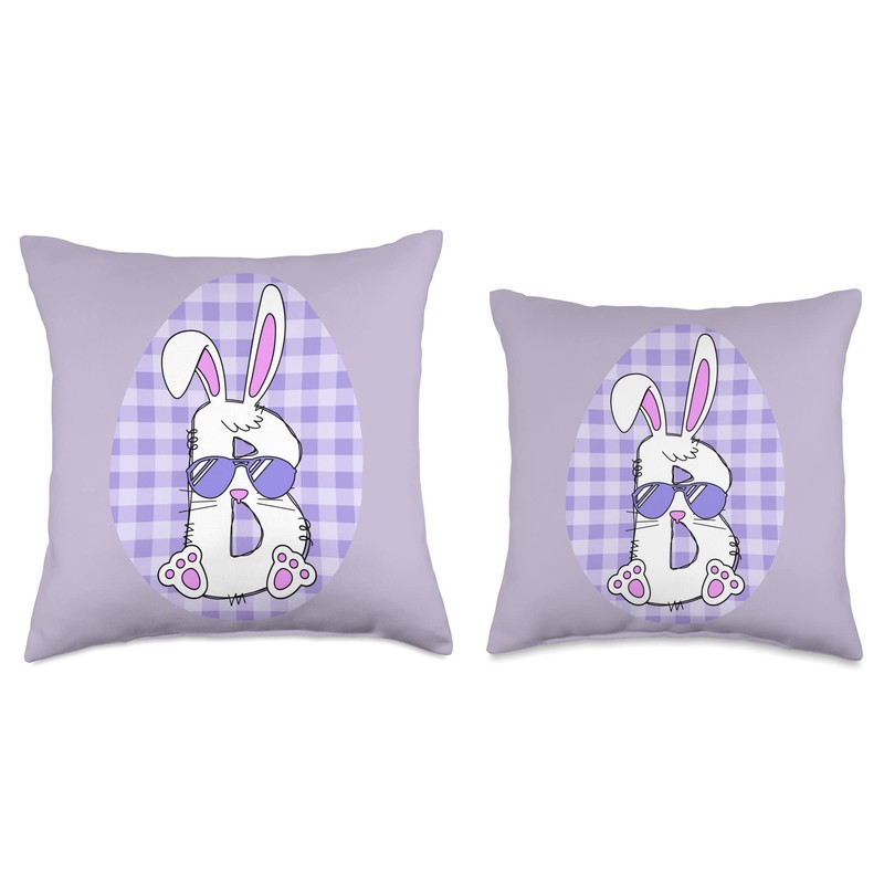 Easter Letter B Initial Name Monogram Bunny Egg Spring Cute