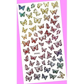 Laser Gold & Neon Queen Rose Heart Cross Crown Stars Carriage 3D Nail Sticker Dp2020 Neon for Nails Design Nail Art Stickers Decals Supplies Manicure Tips Sticker Colorful for Nail Decorations