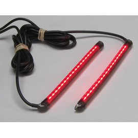 Chrome Glow 4005-1SBK-S Sidefires Motorcycle Saddlebag LED Taillight Kit - Can be used as Brake or Turn - Smoked Lens