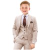 Boys Formal Suits Beige Teenager Suit for Boys Dress Clothes