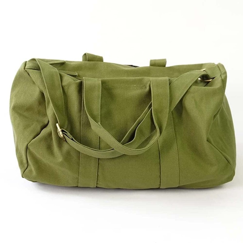 Terra Thread Organic Cotton Aarde Gym Bag, Chestnut Brown