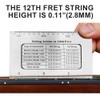 Guitar String Action Gauge Ruler Tool - 9 Understring Radius
