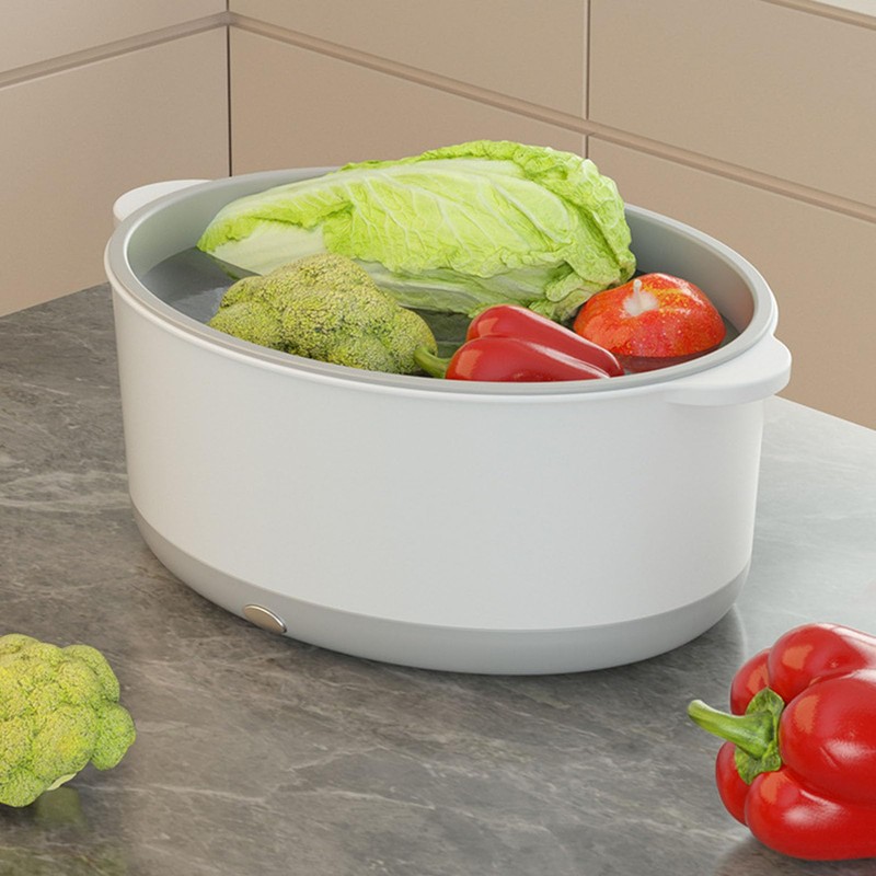 Fruit and Vegetable Washing Machine, Multifunctional Electric Vegetable Washing Basket