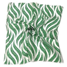 Shanlin Unisex Cotton Square Scarf Bandanas 22"x22" (LeavesPattern-Green)