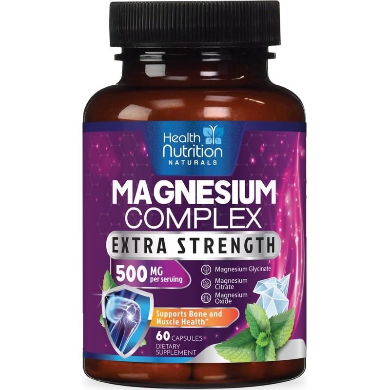 Health Nutrition Naturals C?psulas de Complejo de Magnesio de 500