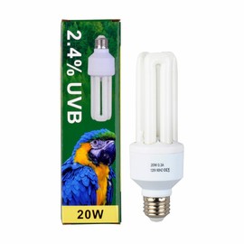 Sundew 2.4 UVB Compact Flourescent Lamp Light Bulb for Pet Birds,20W,E26 Screw Thread
