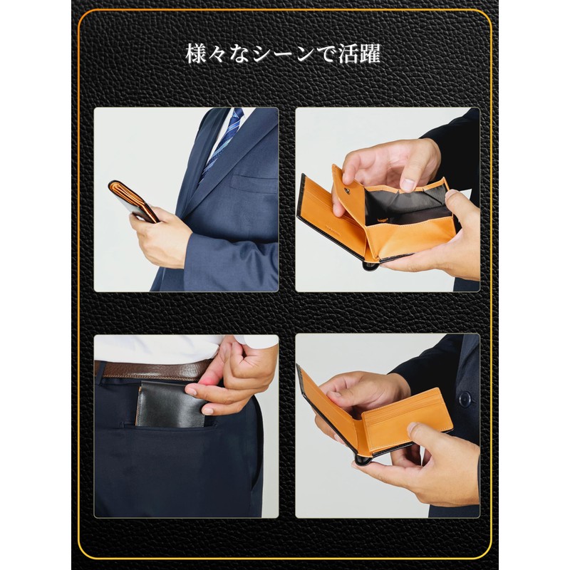Fabrizio Wallet Men's Bifold Box Type Coin Purse Men's Wallet