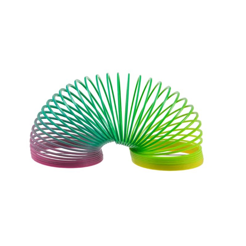 BLUECHOLON Regenbogen-Spirale, 6,5 cm, Kunststofffeder mit Farbverlauf, Geschenkset