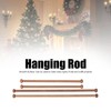 Pack of 4 Hanging Rods, Sandalwood Round Clothes Rail, Wooden