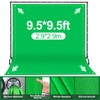 GLOSHOOTING 9.5x9.5ft Large Green Screen Backdrop Kit, Greenscreen Back Drop