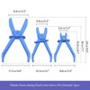 Swpeet 6Pcs Blue Straight & 90 Angled Line Clamps Flexible