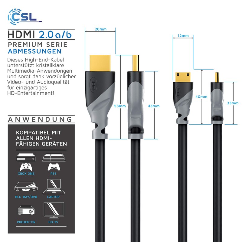 CSL – Mini HDMI Cable 2.0 2016