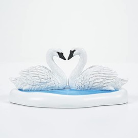 Department 56 Village Accessories Christmas Swans on Lake Figurine, 1.375 Inch, Multicolor