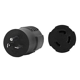 ONETAK NEMA 6-20P to L6-30R Compact 240V 20 Amp 3 Prong Male Plug to 240V 30 Amp Twist Lock 3 Prong Female Receptacle Generator Welder Dryer Power Cord Adapter Connector