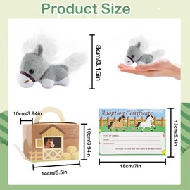 100 Pcs Adopt a Pony Party Favors, Horse Plush Stuffed Animals Bulk Realistic Stuffed Animals Stuffed Mini Plush Keychain Toys for Farm Themed Adopt A Pony Birthday Party Supplies Gifts