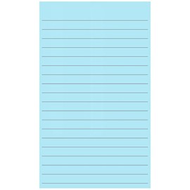Colonial Cards: 150 Color Cardstock 3" x 5" Index Cards, Light Blue, Lined Portrait Format