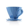 Chantal "Lotus" ceramic pour over coffee dripper, 8 Ounces, Blue
