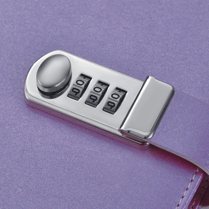 NectaRoy Lock Journal Lockable Refillable Diary, PU Leather Cover Writing