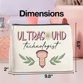 UPNEGE Ultrasound Technologist Gift Makeup Bag Sonogram Tech Gifts, Gifts for Women Sonographer Nurse Cosmetic Bag Zipper Makeup Pouch