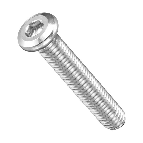 METALLIXITY Flat Head Hex Socket Cap Screws Bolts(M8-1.25x45) 10Pcs, 304
