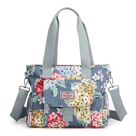 Forrica Women's Handbag, Tote Bag, Large Capacity, Shoulder Bag, Waterproof, Crossbody Bag, Crossbody Pouch, Multiple Pockets, Flower F