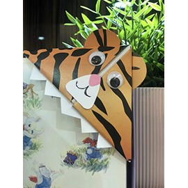 Mindfulness Craft Tiger Animal Print 200gsm Paper Origami Bookmark Kit Party Pack for 10 Gifts Boys and Girls Favours