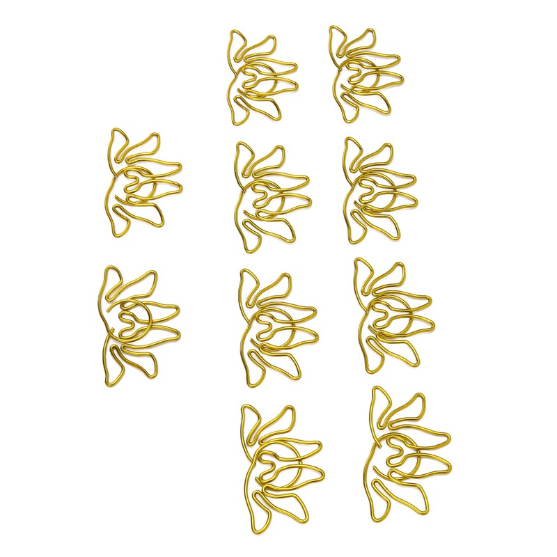 100pcs Shaped Paper Clips Flower Shape Metal Portable Office Clips