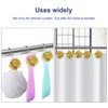 CandyGrid Gold Shower Curtain Hooks Rust Proof Stainless Steel, Rose