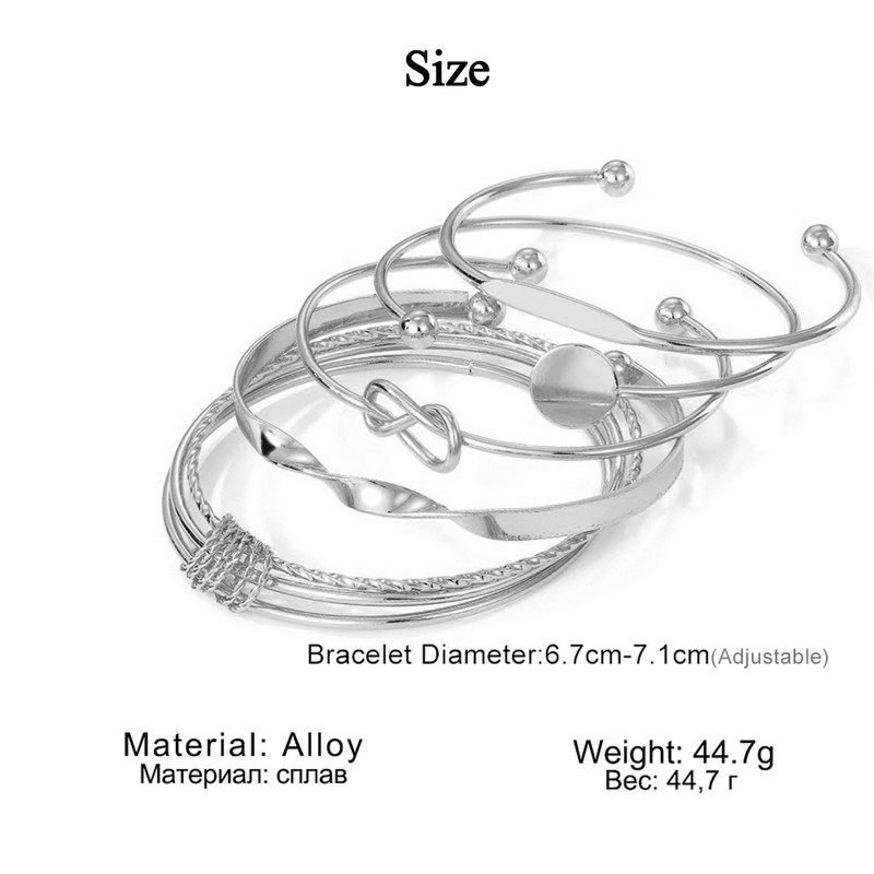 FUNOJOY Bangle Bracelets Set for Women, Multi Layer Stackable Cuff