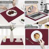 Red Place Mats Set of 4 Reversible Dinner Cloth Fine