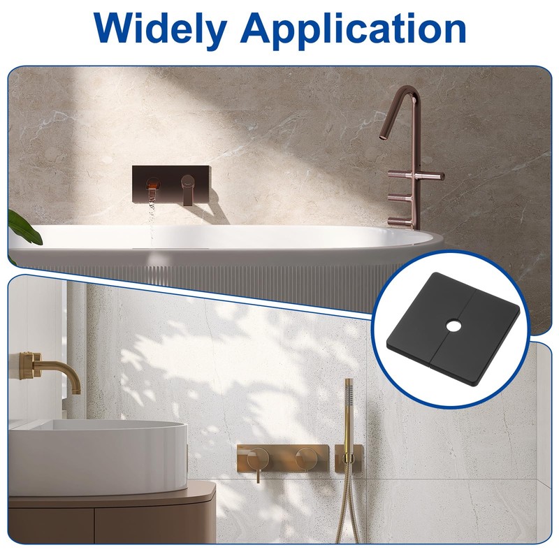 sourcing map 2Pcs ABS Plastics Square Shaped Escutcheon Plate, Wall