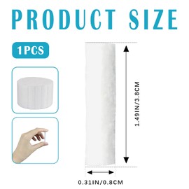 UPIQNG 50Pcs Dental Cotton Rolls Stop Nosebleeding Nasal Plugs Rolled Cotton Ball High Absorbent Disposable Dental Cotton Gauze Pads for Adults Kids