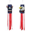 THQZLH Eagle American Flag Wind Sock(2 Pack) - Patriotic Wind