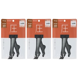 Atsugi AP9044-3 Women's Tights, Astigu Tights, Tightening, 40D x 3 Pairs Set, charcoal
