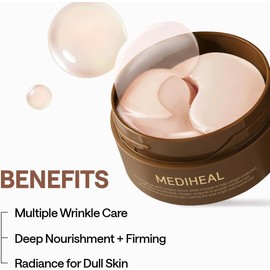 Parches de colágeno y retinol para debajo de los ojos. Parches coreanos de hidrogel para ojos con 95% de retinol y 5 microcolágenos. Mascarilla de gel nutritiva y no irritante para ojos. Incluye