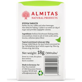 Stevia Tablets Sweetener (300 tabs), Made in Germany, For Coffee or Tea