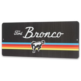Ford Bronco Retro Stripe Metal Sign - Classic Bronco Wall Decor for Garage or Man Cave