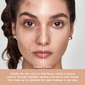 Professional Makeup Cream Contour Palette, MKNZOME 10 Colours Concearler Full Coverage & Makeup Brush Set Contour Concearler Palette Contouring Face Make Up Gift for Women Girls