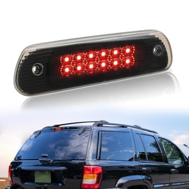 KAKABAS LED 3rd Third Tail Brake Light for Grand Cherokee,Center High Mount Stop Light Compatible with Jeep Grand Cherokee 1999-2004 (Smoked Black)