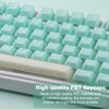 Sunzit Green Keycaps,166 Keys PBT Custom Translucent Keycaps,Cherry Profile Crystal