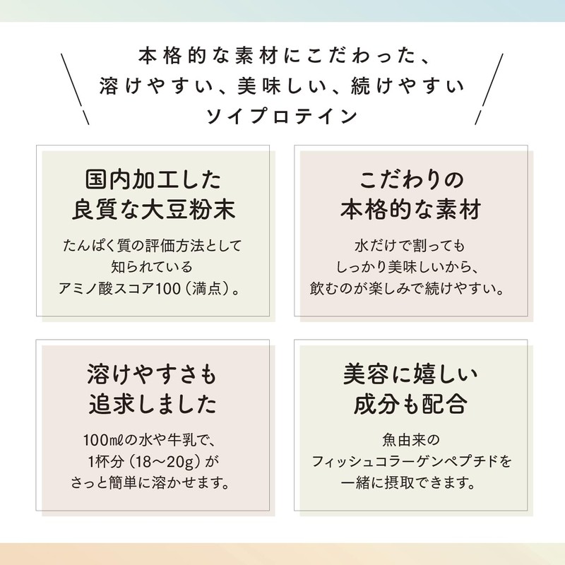 ピュアパートナー KINAKO PURE (きな粉ピュア) ソイプロテイン 人工甘味料不使用 450g プロテインパウダー 国内加工 プロテイン