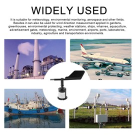 Lybunair Omnidirectional 360 Degree Wind Direction Sensor DC9 30V 4mA to 20mA ABS Housing for Aerospace Meteorology and Environmental Monitoring