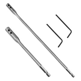 4Pcs 1/4 Drill Bit Extension Set, 6 Inch and 12 Inch Wood Spade Drill Bit Extension with 2Pcs Hexagon Wrench Keys, Spade Bit Set for Wood Turners Construction Accessories